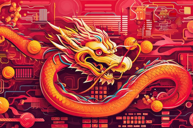 chinese dragon vector illustration