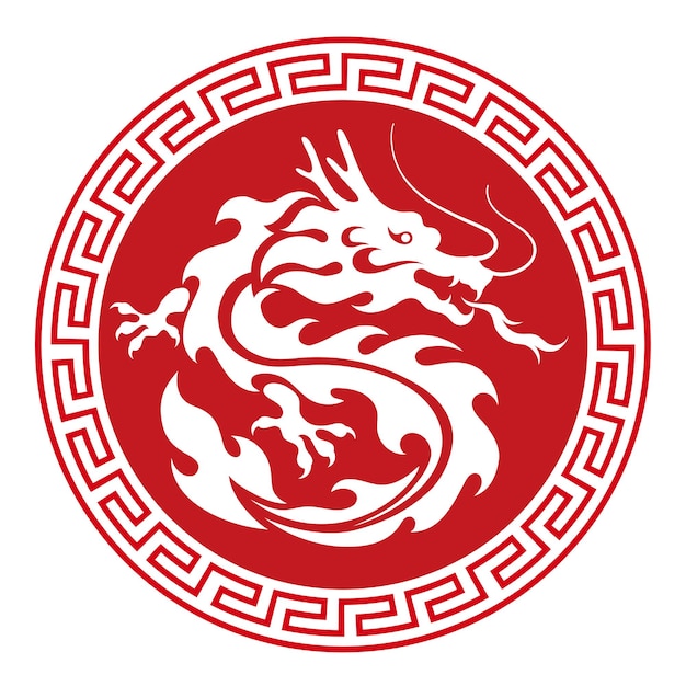 Вектор Китайский дракон3
