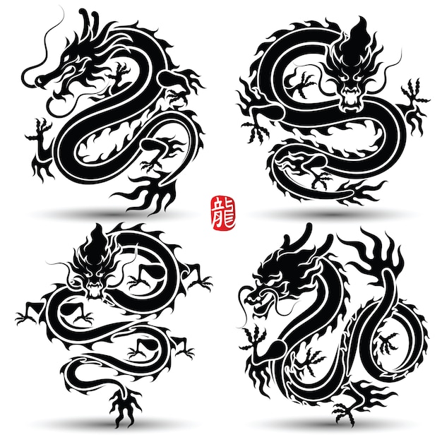 Vector chinese dragon