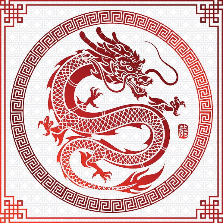Vector chinese dragon 