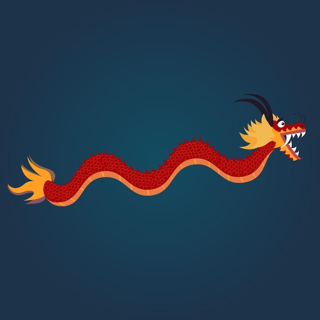 Chinese drakendans vector illustratie afbeelding