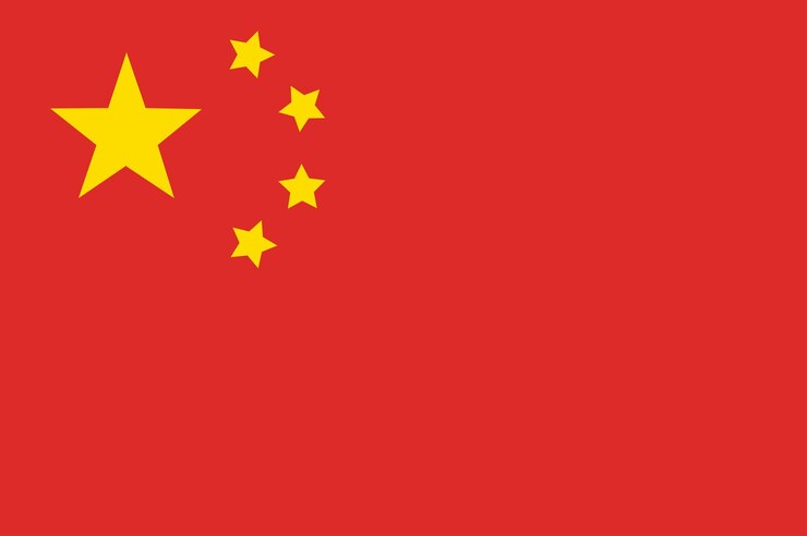Vector chinese flag in design shape flag of china in design shape