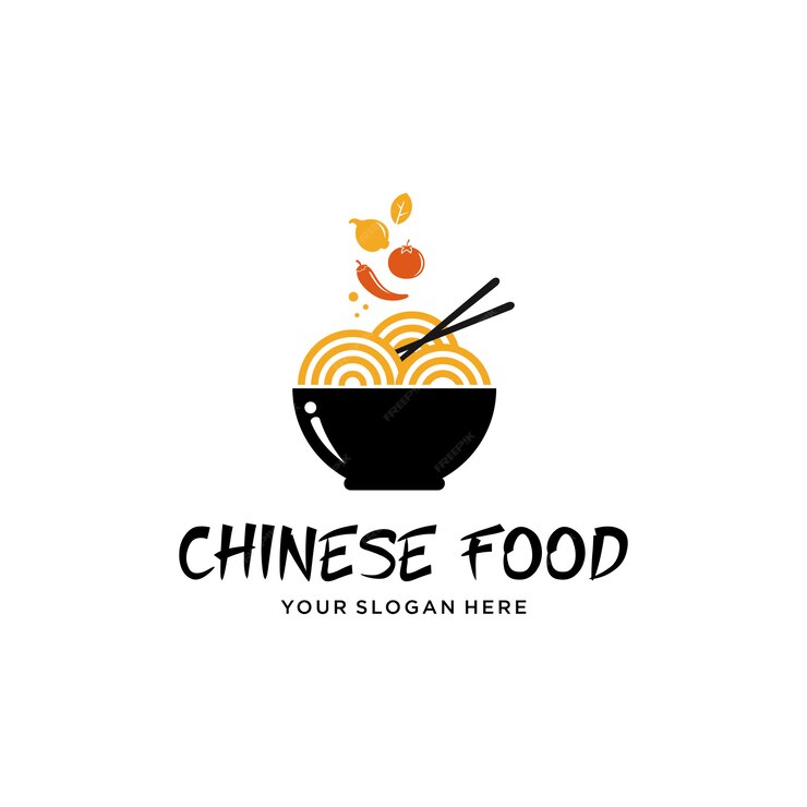 Premium Vector | Chinese food logo design