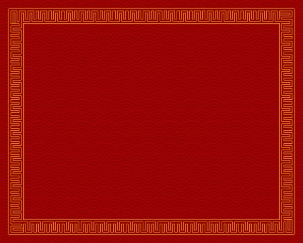 Chinese frame border vector illustration element Chinese new year traditional decor design