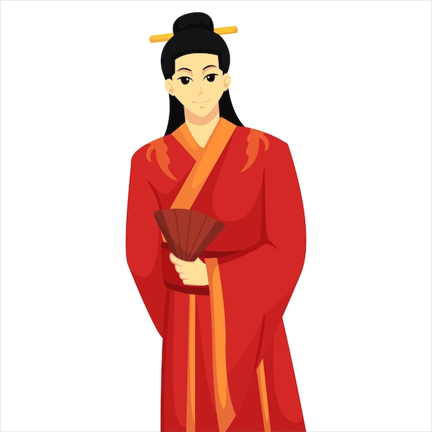 Chinese Groom Wedding Character Design Illustration