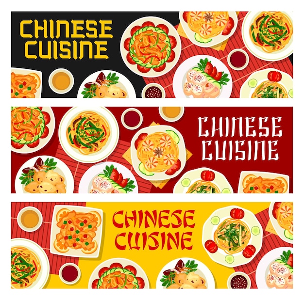 Chinese keuken banner China food restaurant menu