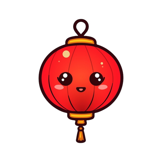 Vector chinese lantern happy