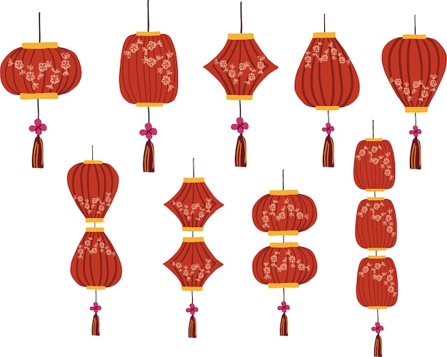 Vector chinese lanterns