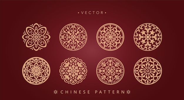 Chinese Lunar New Year circular pattern