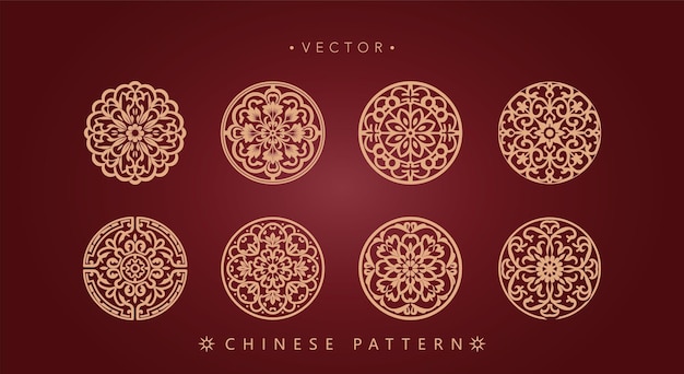 중국 음력 설날 원형 패턴