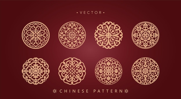 Chinese Lunar New Year circular pattern