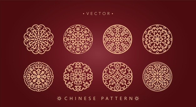 Chinese Lunar New Year circular pattern