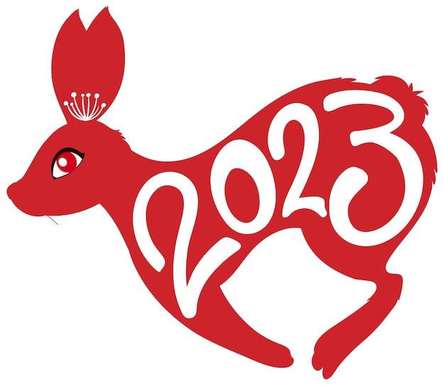 Chinese Lunar New Year Rabbit symbol 2023