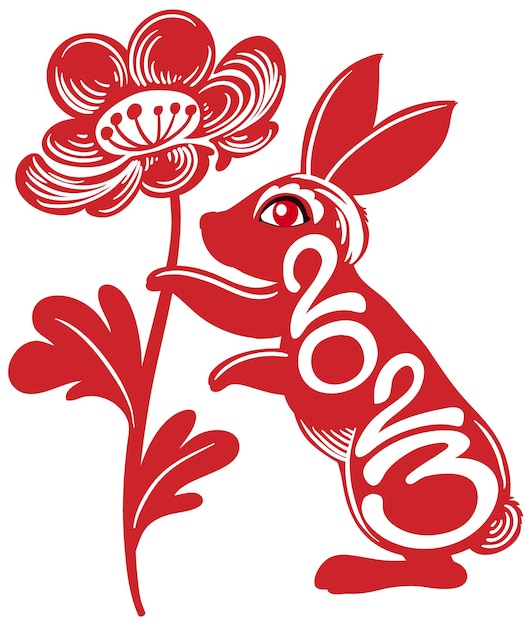 Chinese lunar new year rabbit symbol 2023