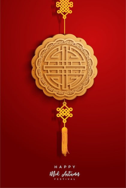 Chinese medio herfst festival achtergrond. Het Chinese karakter