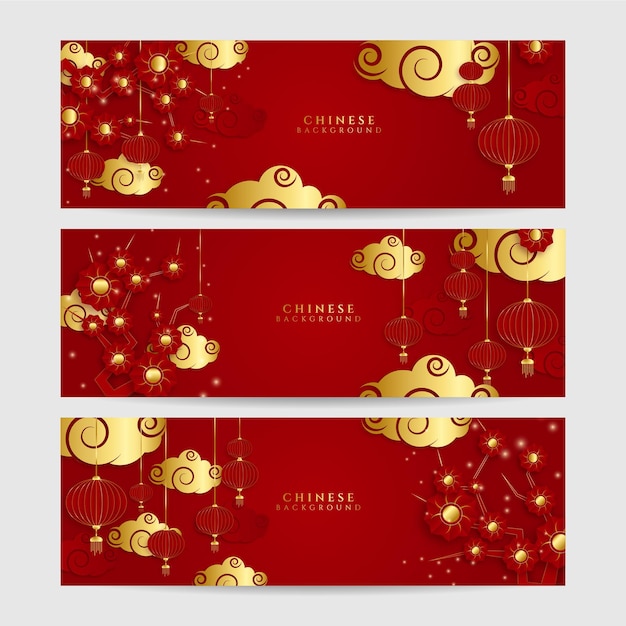 Китайский новый год 2022 год тигрового красного и золотого цветов и азиатских элементов, вырезанных из бумаги в ремесленном стиле на заднем плане. Универсальный китайский фоновый баннер. Векторная иллюстрация