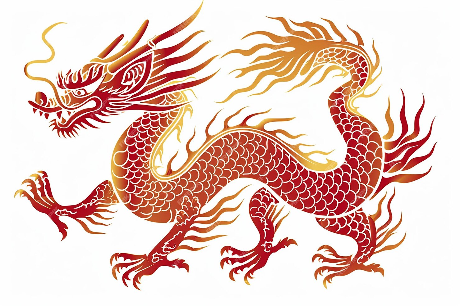 Premium Vector Chinese new year 2024 dragon vector isolated on white