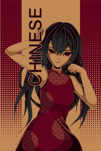 chinese new year anime girl