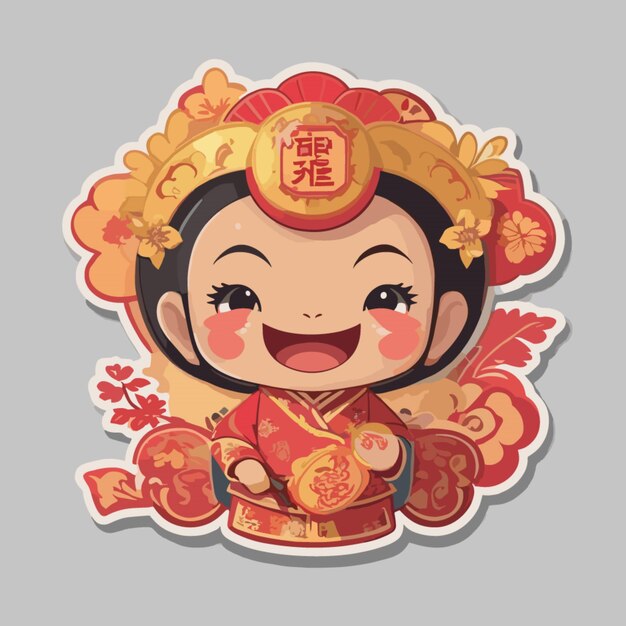 Vector chinese new year cartoon vector