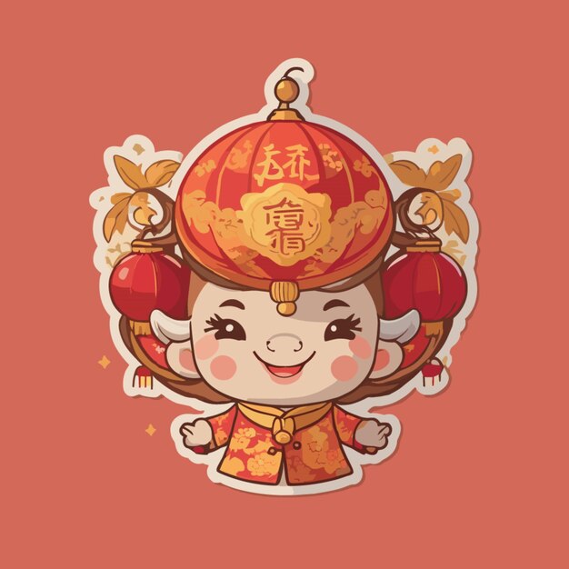 Vector chinese new year cartoon vector