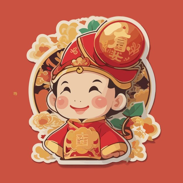 Vector chinese new year cartoon vector