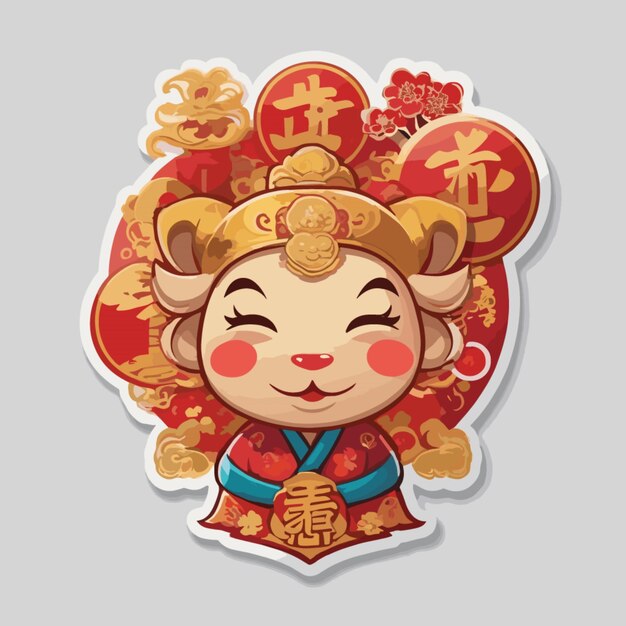 Vector chinese new year cartoon vector