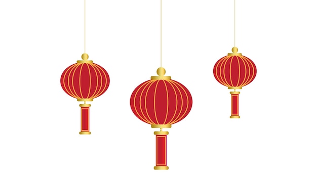 벡터 중국 새해 축하 등불 디자인 중국 새해 등불