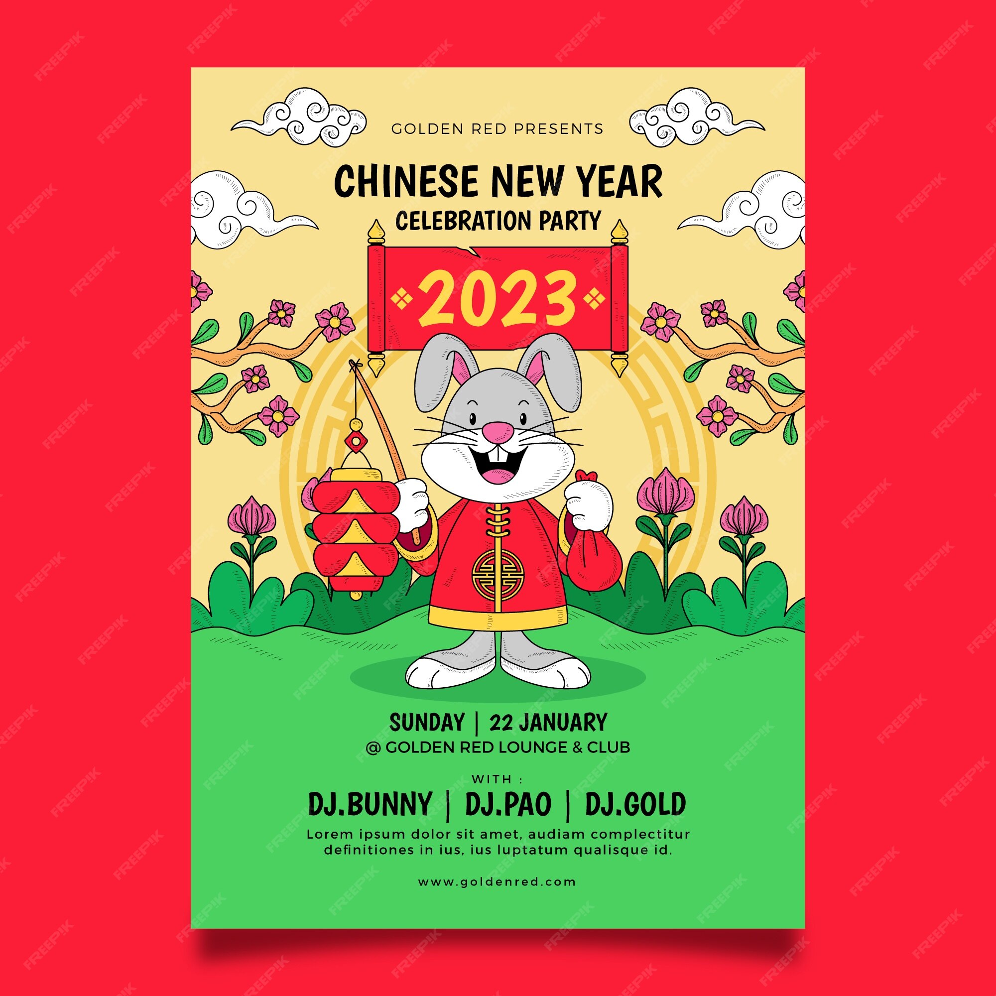 chinese new year poster vector