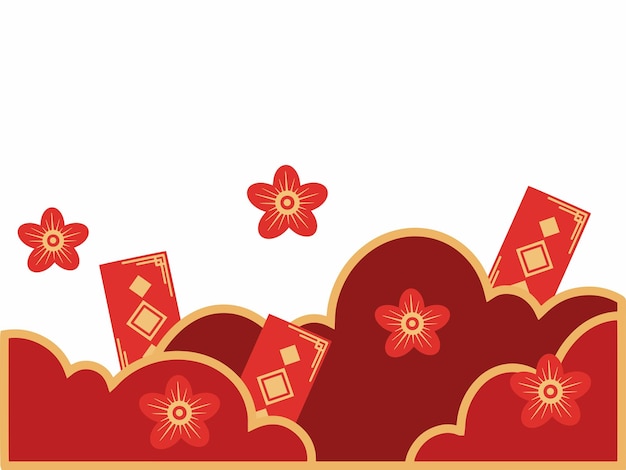 Chinese New Year Corner Border Background