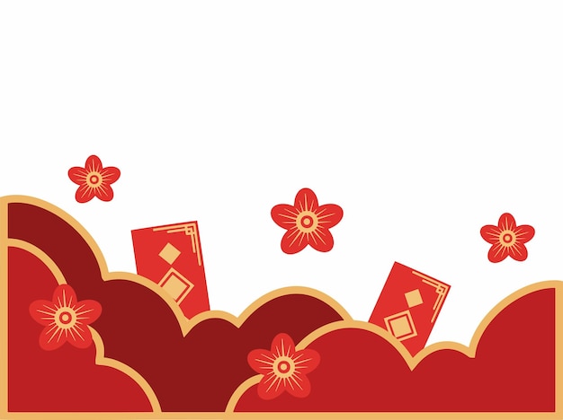 Chinese New Year Corner Border Background