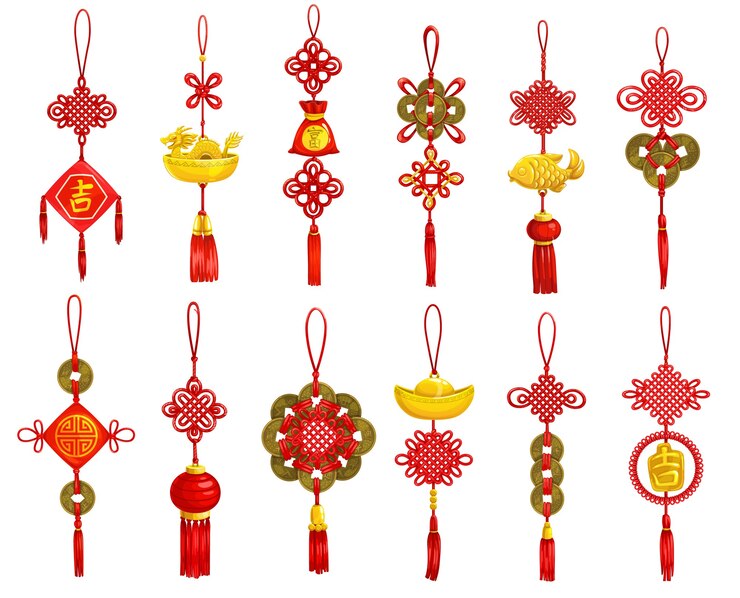 Vector chinese new year decoration and ornament icons