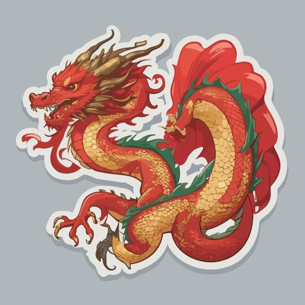 Chinese new year dragon cartoon vector