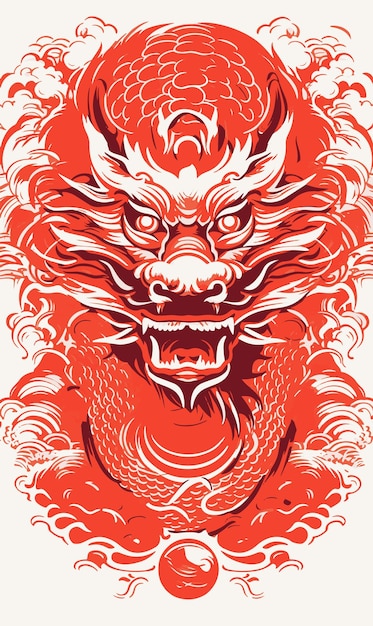 Chinese new year dragon illustration year of the dragon