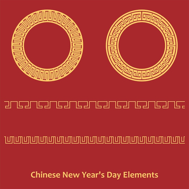 Vector chinese new year elements