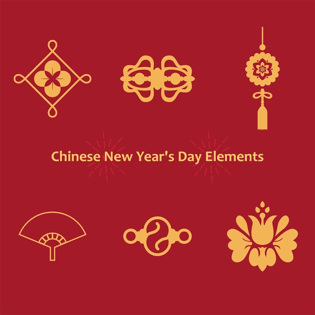 Vector chinese new year elements