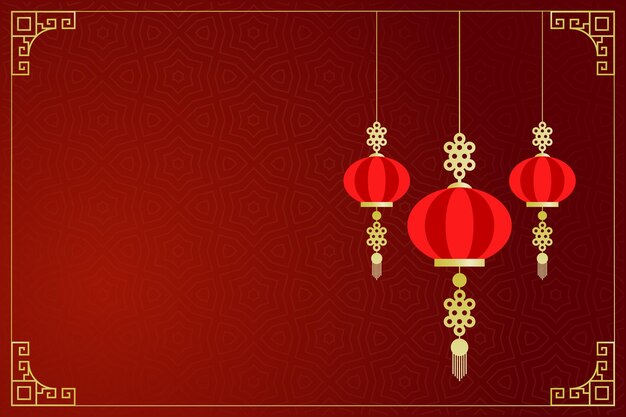 Vector chinese new year festival celebration happy new year background decorative elements collection