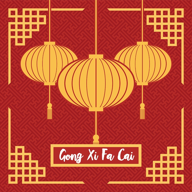 Chinese new year festival gong xi fa coi