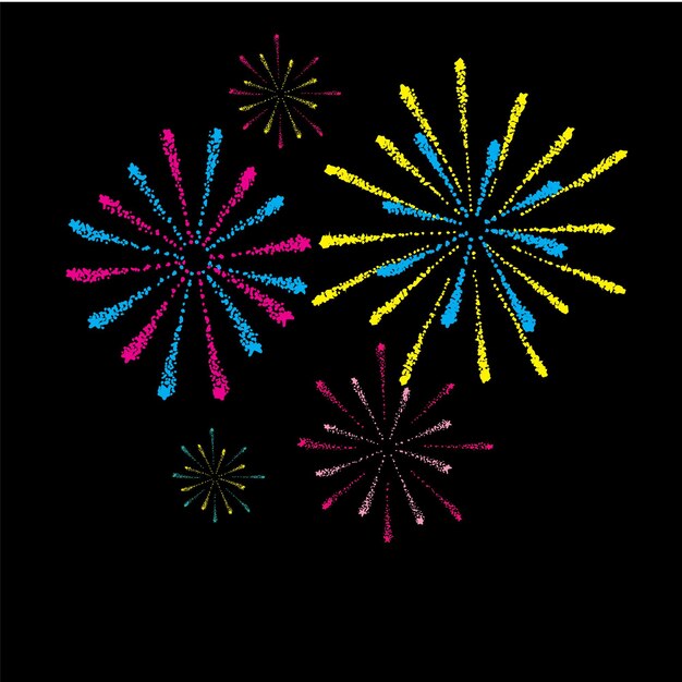 Vector chinese new year firework illustration firecracker graphic