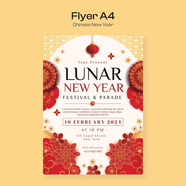 Chinese New Year Flyer Template