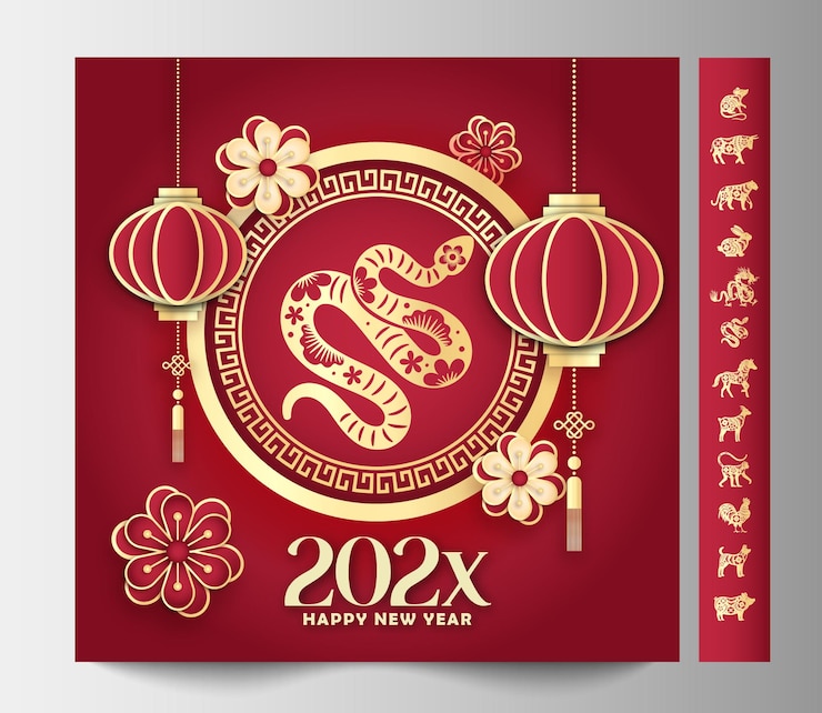 Vector chinese new year greeting tet vietnamese card design