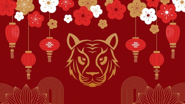 Vector chinese new year greetings banner design