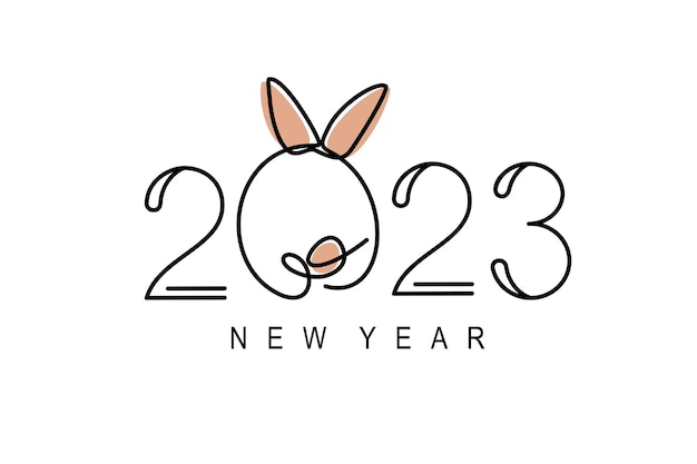 Иллюстрация китайского нового года 2023 новый год кролика
