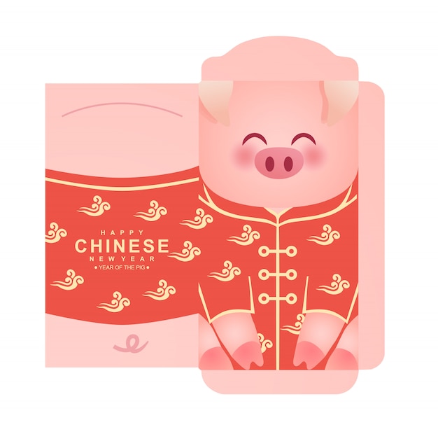 Chinese new year money red envelopes packet