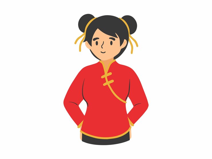Vector chinese new year people background