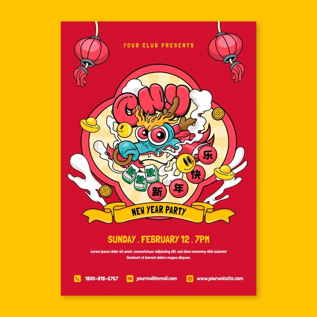 Vector chinese new year poster