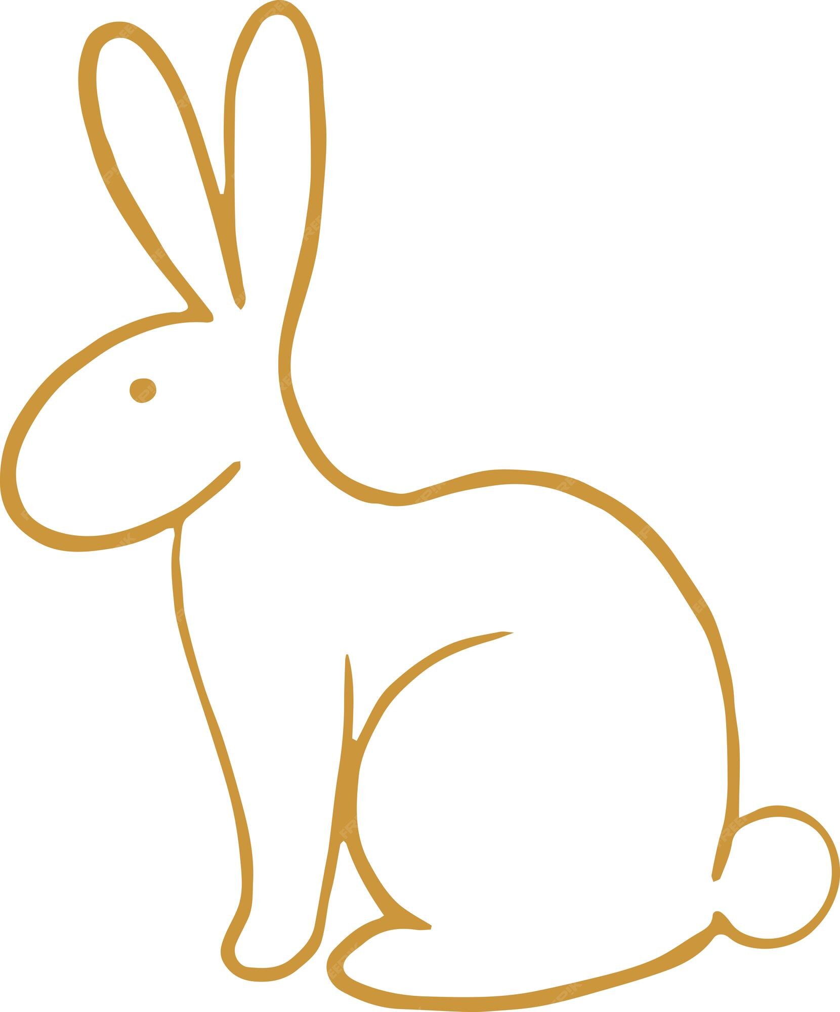 Premium Vector | Chinese new year of rabbit,bunny stamp