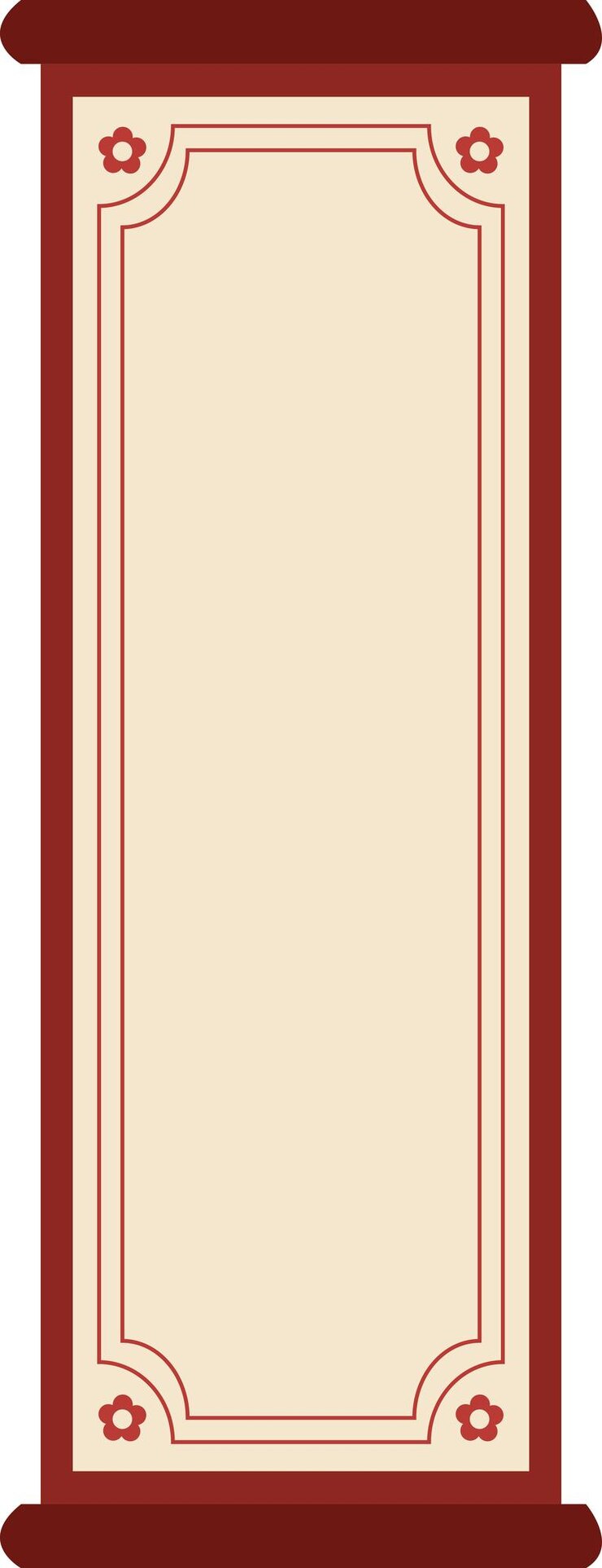 Chinese New Year Red Spring Couplet Illustration Graphic Element Art Card