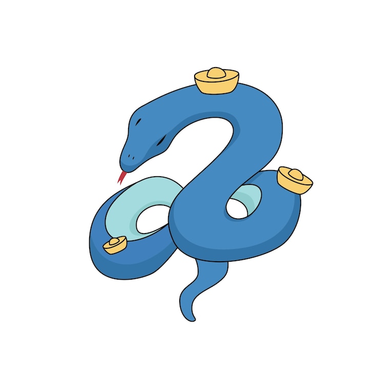 Vector chinese new year snake illustration