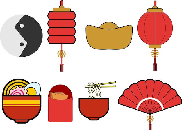 Vector chinese new year vector set