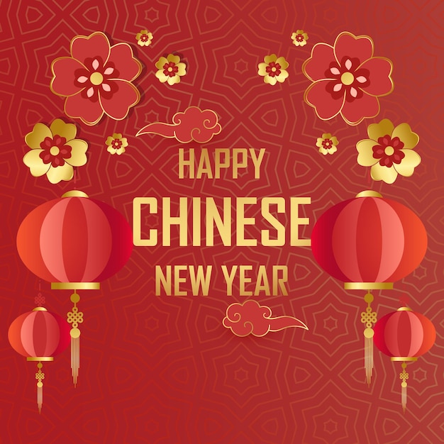 Chinese nieuwe jaar wenskaart